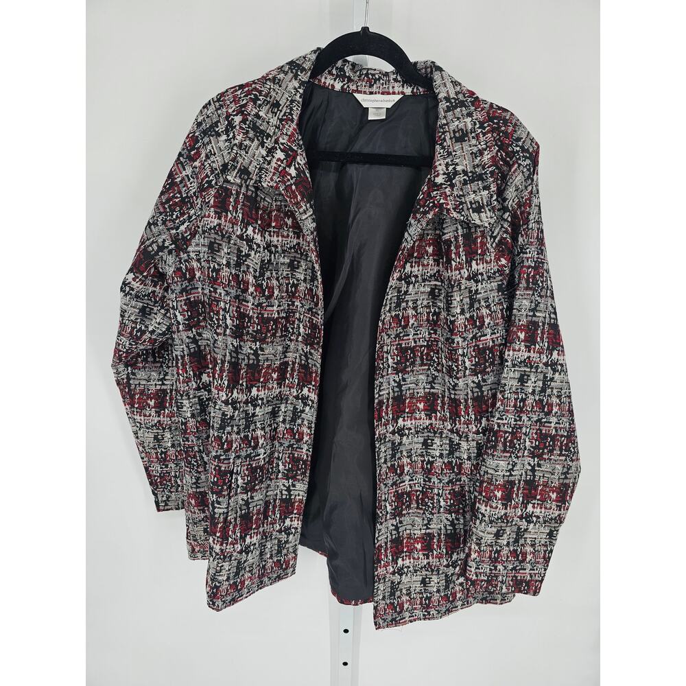 Christopher & Banks Women's Multicolor Long Sleeve Open Front Jacket Size XL